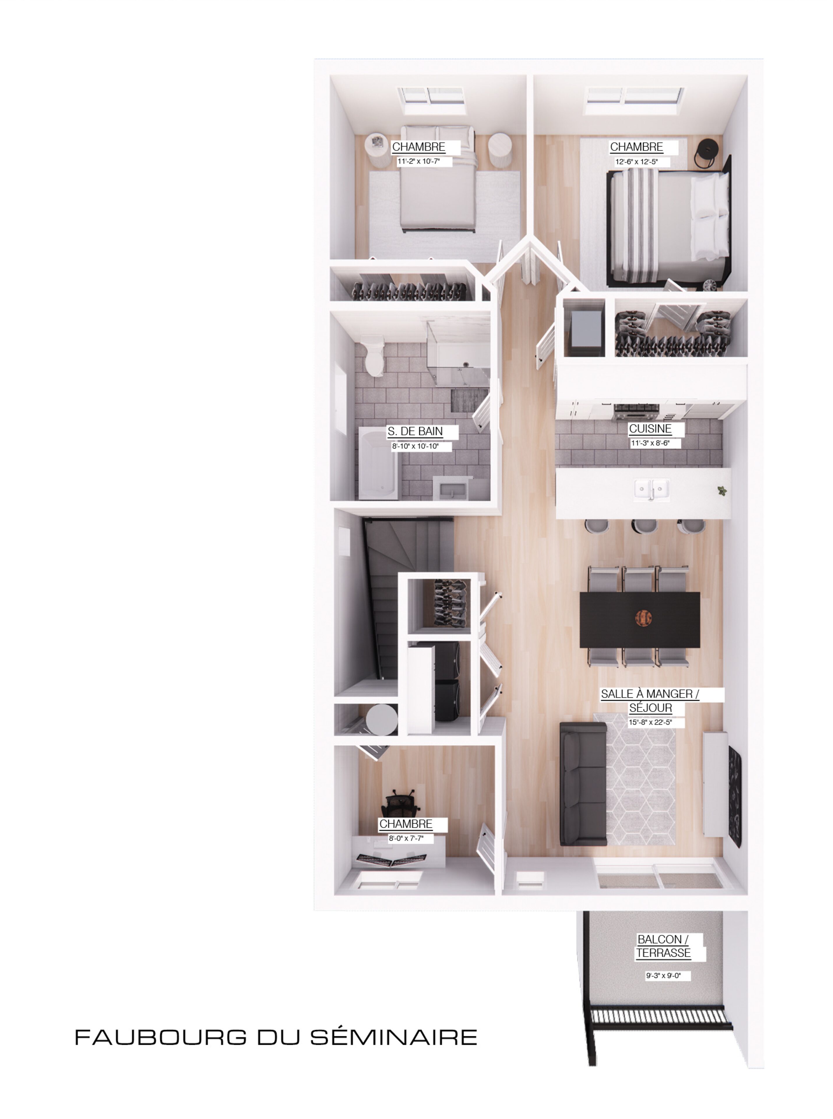 Projet du Faubourg (18 logements) - 2D Type M